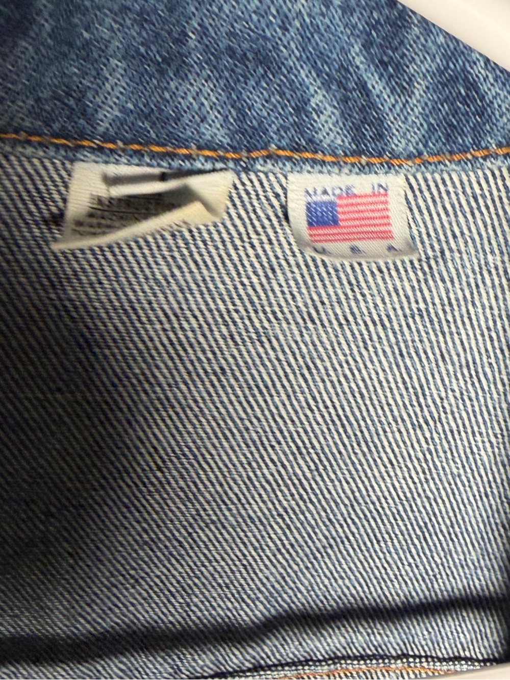 Vintage Embroidered Blue Denim Jacket – Clinton '92 Democrats size L - Picture 6 of 9